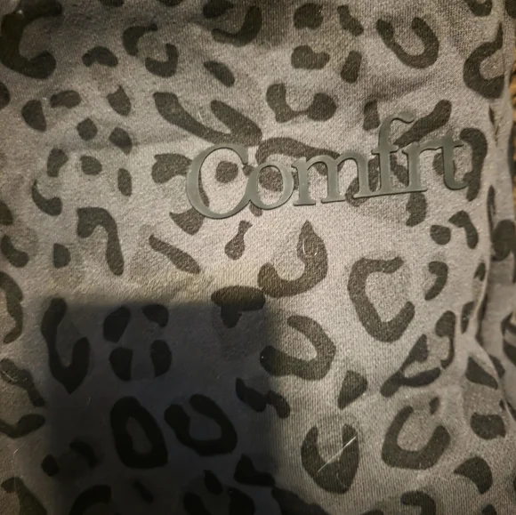 Comfrt Leopard Print Gray Pants - Picture 2 of 3